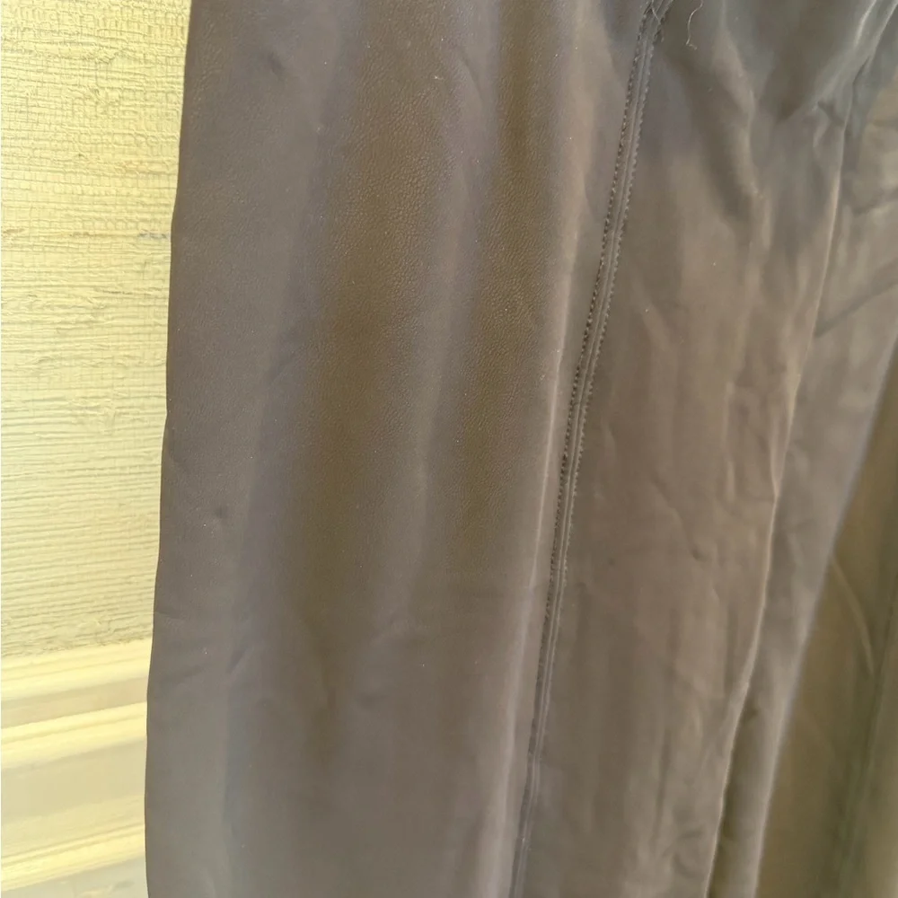 Large Kendall & Kylie faux leather pebbled leggings pants mulch brown stretchy